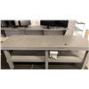 Image 3 : GREY SOLID WOOD TABLE APPROX 97"L X 30"D X 36"H