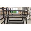 Image 1 : BLACK METAL HEAVY DUTY ADJUSTABLE SHELVING UNIT WITH MESH DECKING