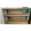 Image 3 : 3 SECTIONS OF ULINE GREY METAL WOOD TOP ADJUSTABLE STORAGE SHELVING UNITS