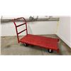 Image 1 : RED METAL PLATFORM TRUCK 4' X 2' PLATFORM