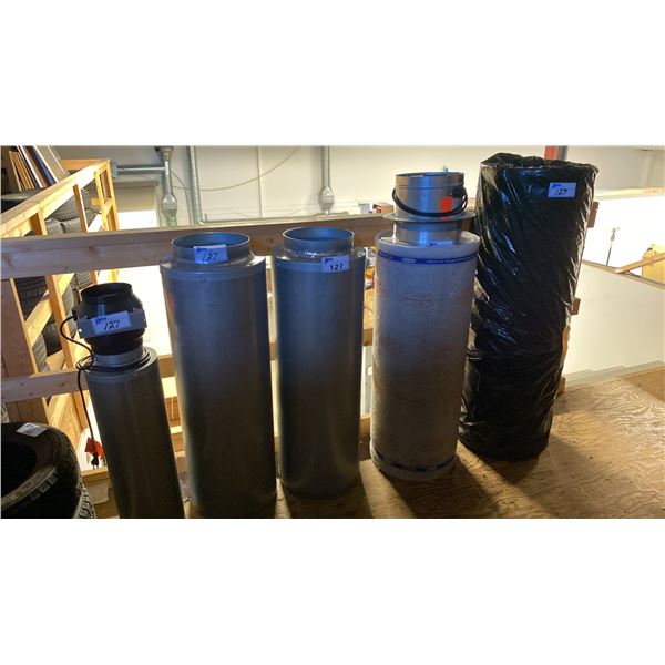 GROUP OF ASSORTED INLINE FANS & FILTERS