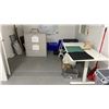 Image 1 : CONTENTS OF SINGLE SMALL UPSTAIRS OFFICE TOP OF STAIRS IN WAREHOUSE- FILING CABINETS, WHITE DESK