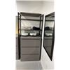 Image 3 : CONTENTS OF SINGLE SMALL UPSTAIRS OFFICE TOP OF STAIRS IN WAREHOUSE- FILING CABINETS, WHITE DESK