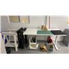 Image 4 : CONTENTS OF SINGLE SMALL UPSTAIRS OFFICE TOP OF STAIRS IN WAREHOUSE- FILING CABINETS, WHITE DESK