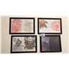 Image 2 : LARGE WALL CLOCK & 4 FRAMED "TATTOO" STYLE ARTWORK