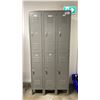 Image 2 : ULINE GREY 6 COMPARTMENT LOCKER SECTION APPROX 36"W X 18"D X 78"H