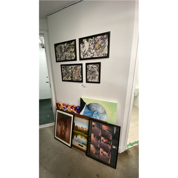 GROUP OF ASSORTED ARTWORK