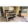 Image 1 : CONTENTS OF CORNER OF KITCHEN- ASSORTED DISHES, POTS PANS, MICROWAVE, WATER COOLER, COFFEE MAKERS,