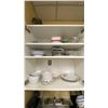 Image 8 : CONTENTS OF CORNER OF KITCHEN- ASSORTED DISHES, POTS PANS, MICROWAVE, WATER COOLER, COFFEE MAKERS,