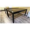 Image 2 : 2 LARGE BLACK DINING TABLES & ROUND DINING TABLE APPROX 69"L