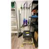 Image 4 : BLACK METAL SHELF, LADDER, STEP STOOL, ULINE SCALE, BOLT CUTTERS, SWIFFERS, BROOMS, CATEGORY 5E
