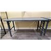 Image 1 : ULINE GREY METAL ADJUSTABLE HEIGHT WORK TABLE APPROX 6'L X 3'D