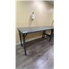 Image 2 : ULINE GREY METAL ADJUSTABLE HEIGHT WORK TABLE APPROX 6'L X 3'D