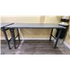 Image 1 : ULINE GREY METAL ADJUSTABLE HEIGHT WORK TABLE APPROX 6'L X 3'D