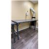 Image 2 : ULINE GREY METAL ADJUSTABLE HEIGHT WORK TABLE APPROX 6'L X 3'D