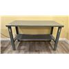 Image 1 : ULINE GREY METAL ADJUSTABLE HEIGHT WORK TABLE APPROX 60"L X 30"D