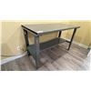 Image 2 : ULINE GREY METAL ADJUSTABLE HEIGHT WORK TABLE APPROX 60"L X 30"D