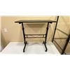 Image 3 : WHITE ADJUSTABLE HEIGHT DESK WITH 4 DRAWER FILING CABINET & BLACK MOBILE ADJUSTABLE LAPTOP DESK,