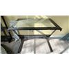 Image 4 : CONTENTS OF ROOM- WHITE ADJUSTABLE HEIGHT DESK, SMALL GREY 2 DRAWER FILING CABINET, SMALL GLASS TOP