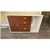 Image 6 : CONTENTS OF ROOM- 2 ADJUSTABLE HEIGHT DESKS, 2 SMALL GREY 2 DRAWER FILING CABINET, SMALL STORAGE