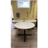 Image 1 : 3 ROUND METAL BASE TABLES APPROX 41" ACROSS