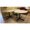 Image 2 : 3 ROUND METAL BASE TABLES APPROX 41" ACROSS