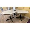 Image 3 : 3 ROUND METAL BASE TABLES APPROX 41" ACROSS