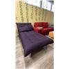 Image 2 : GROUP OF FURNITURE- 2 CHAISE LOUNGE, SMALL COFFEE TABLE & RED LOVE SEAT