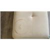 Image 5 : LARGE GLASS LOOK ARTWORK WITH WHITE LEATHER WITH CHROME BENCH SEAT *HAS STAIN*