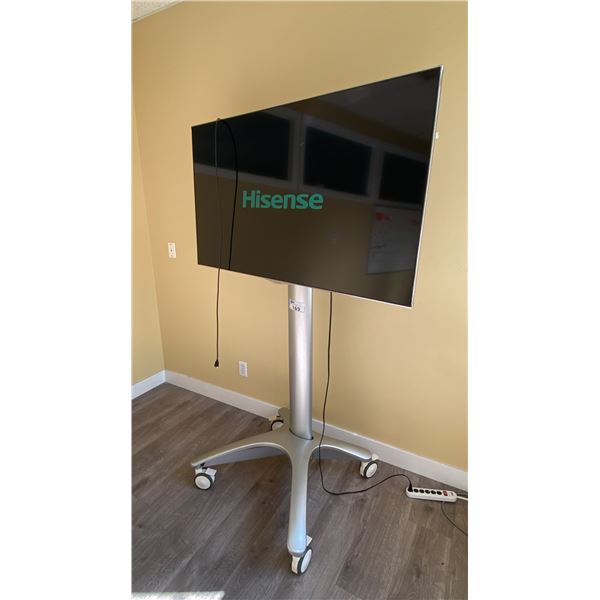 HISENSE 55" TV ON MOBILE STAND