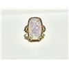 Image 7 : Amazing 11.75 Ct Simulated Color Play Rainbow Opal Ring