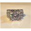 Image 3 : Sparkling White Gold Plate 4.5 Ct Simulated Diamond Ring
