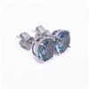Image 3 : Plated 14KT White Gold 4.00ctw Russian Color Change Lab Simulated Alexandrite Earrings