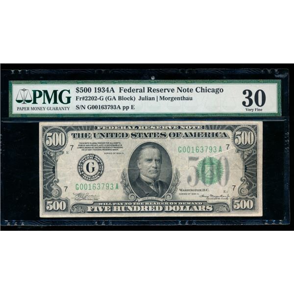 1934A $500 Chicago FRN PMG 30