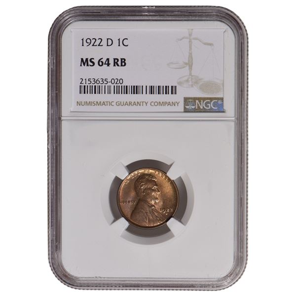 1922-D Lincoln Cent NGC MS64RB