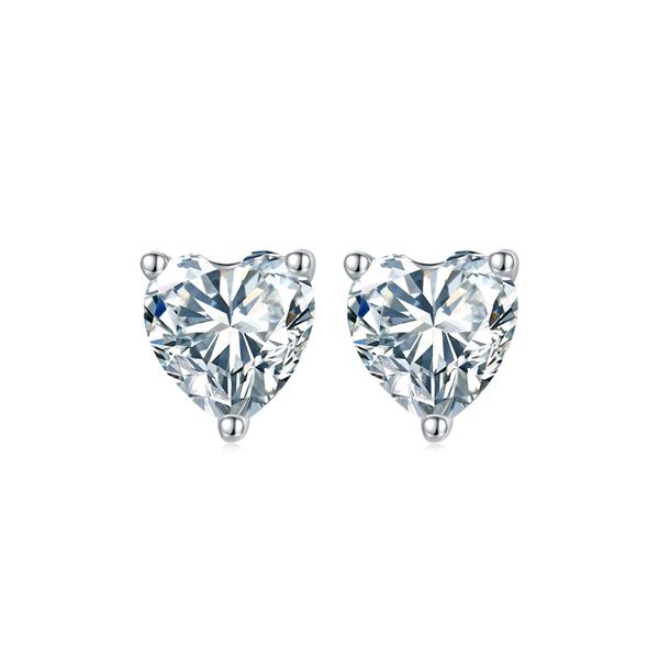 Sparkling Fire Moissanite Solid Silver Earrings