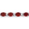 Image 2 : Plated Rhodium 15.30ctw Garnet Bracelet
