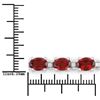 Image 3 : Plated Rhodium 15.30ctw Garnet Bracelet