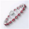 Image 4 : Plated Rhodium 15.30ctw Garnet Bracelet