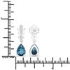 Image 3 : Plated Rhodium 2.30ctw London Blue Topaz and Lab Diamond Earrings