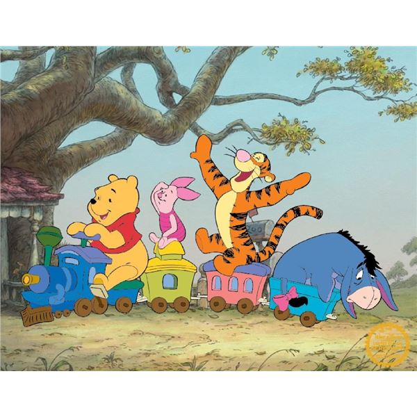 Disney WINNIE THE POOH & FRIENDS TRAIN Limited Edition Sericel Animation Art Cel
