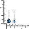 Image 3 : Plated Rhodium 2.30ctw London Blue Topaz and Lab Diamond Earrings