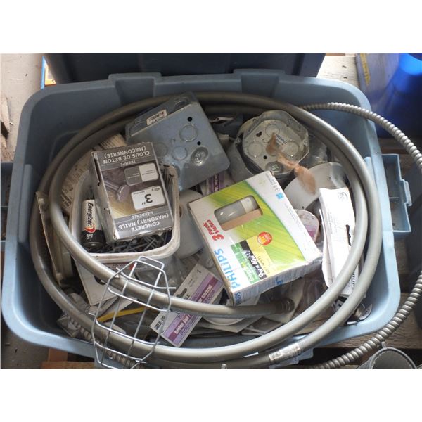 Two Totes Of Electrical Misc.