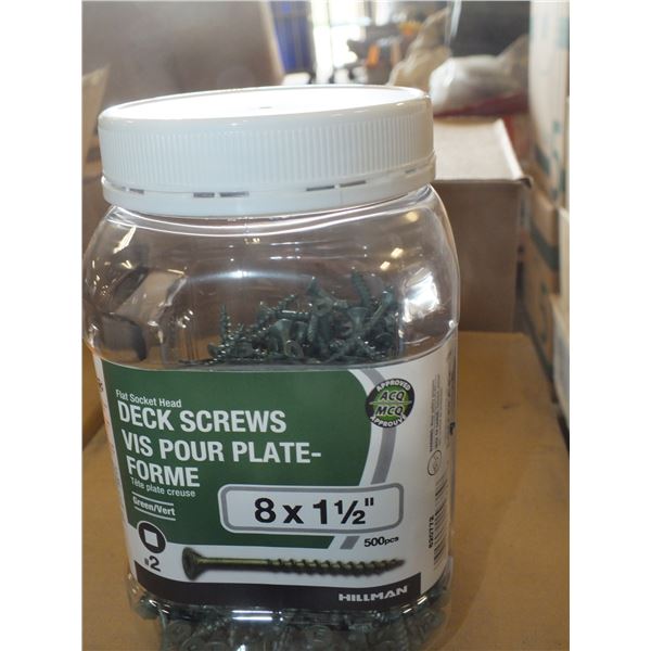 1 Case Of 6 - 8 x 1 1/2" Deck Screws