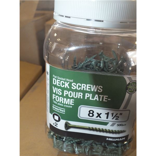 1 Case Of 6 - 8 x 1 1/2" Deck Screws