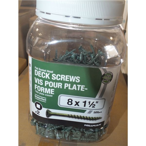 1 Case Of 6 - 8 x 1 1/2" Deck Screws