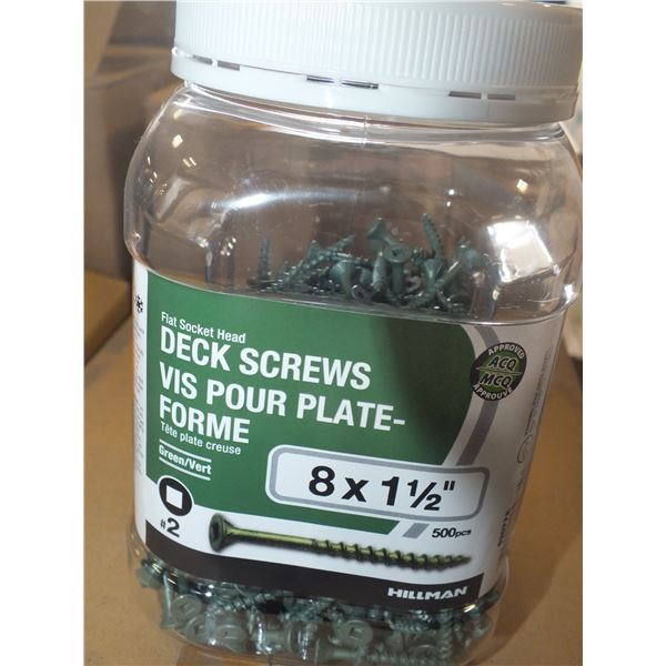 1 Case Of 6 - 8 x 1 1/2" Deck Screws