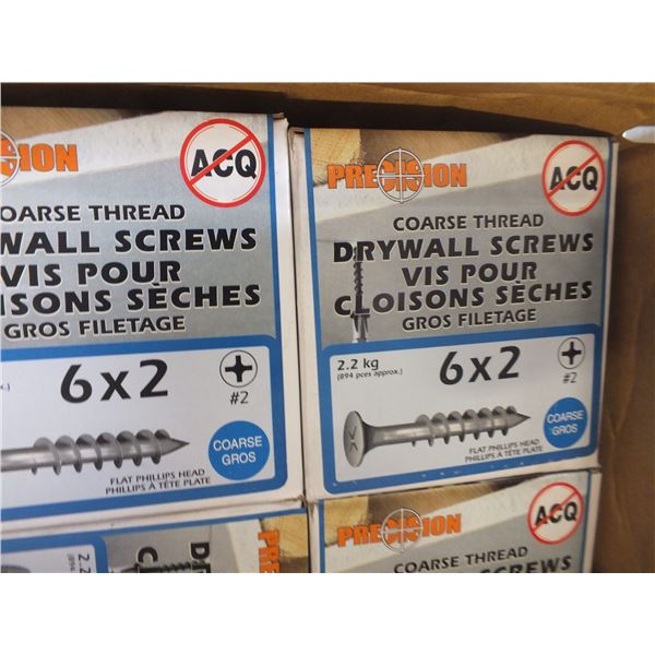 1 Case Of 4 - 6 x 2" Drywall Screws