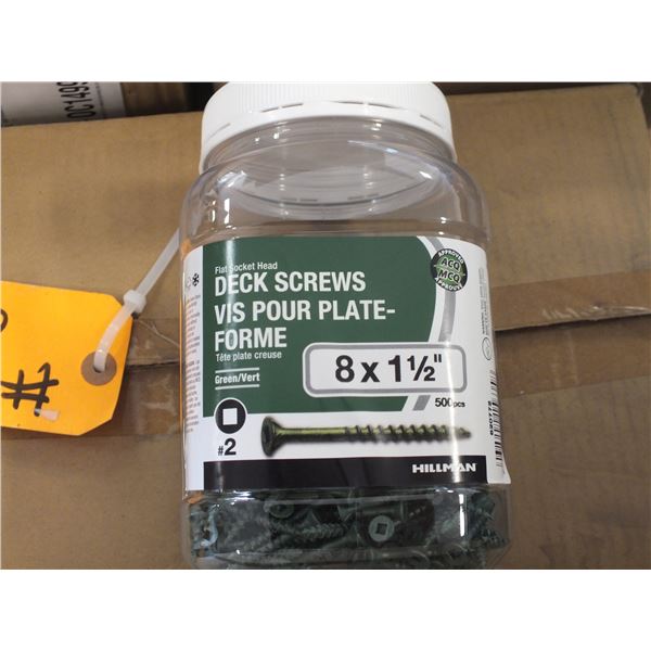 1 Case Of 6 - 8 x 1 1/2" Deck Screws