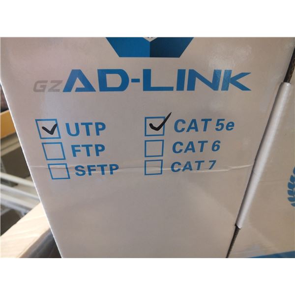 1 Case Of 2 UTP Cat 5E Cable